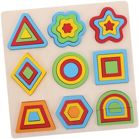 Kisangel Wooden Montessori Shape Puzzle for Toddlers, Number & Color Matching Learning Toy, Counting Logical Thinking Fine Motor Skills Pegboard Game