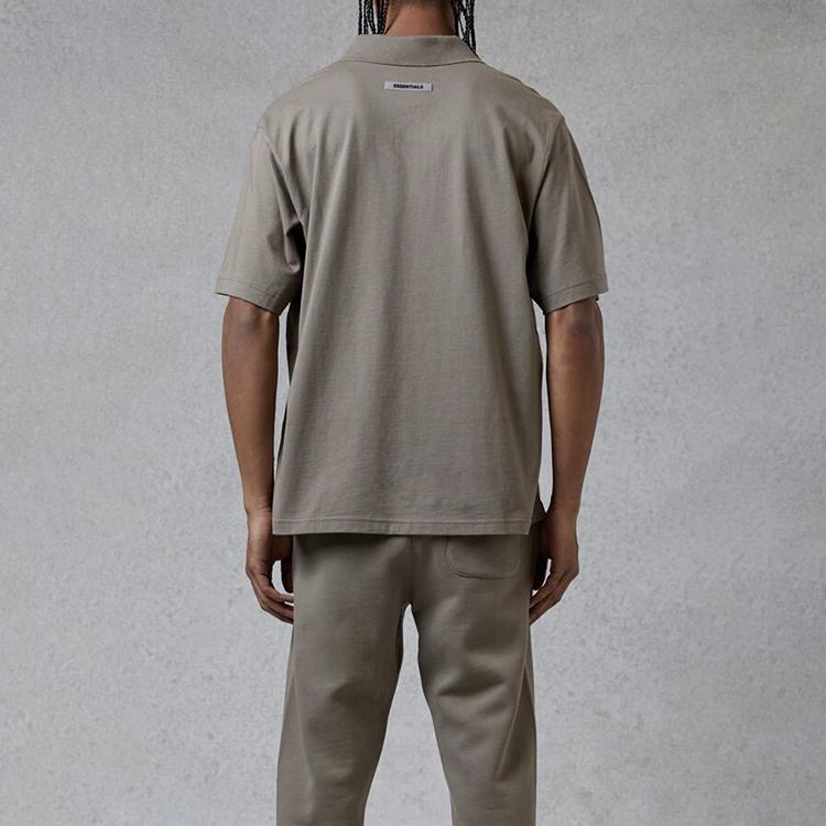 Fear of God Essentials Осень/Зима 2020 Поло Унисекс Топы Тауп FOG-FW20-212