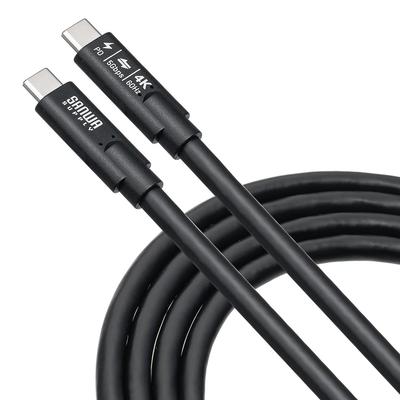 Кабель Sanwa Direct для вывода видео PD 75 Вт Alt 5 Гбит/с для передачи данных USB-C, 7 м, поддержка Type-C, 4K/60 Гц, совместимый, режим, зарядка, высокоскоростная передача, черный,