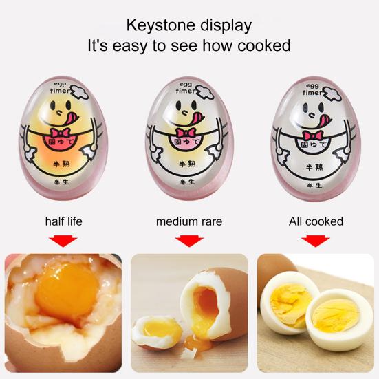 Креативный мультяшный кухонный таймер, термочувствительный напоминатель, меняющий цвет, таймер для варки яиц всмятку, вкрутую, для столовой