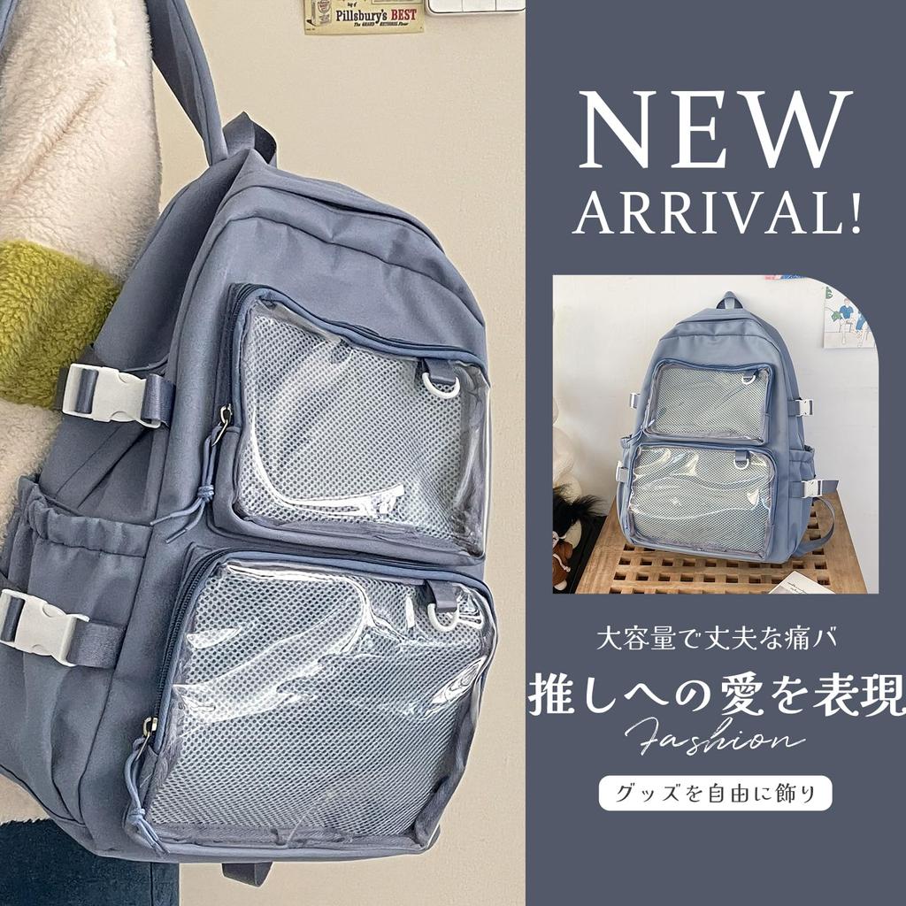 Ita Ita Oshikatsu Oshikatsu Deco Clear JK Oshikatsu Большая вместимость TB03 [Manatsulife] Сумка, Itaba, Рюкзак, Рюкзак, Женский, Сумка, Рюкзак, Сумка,