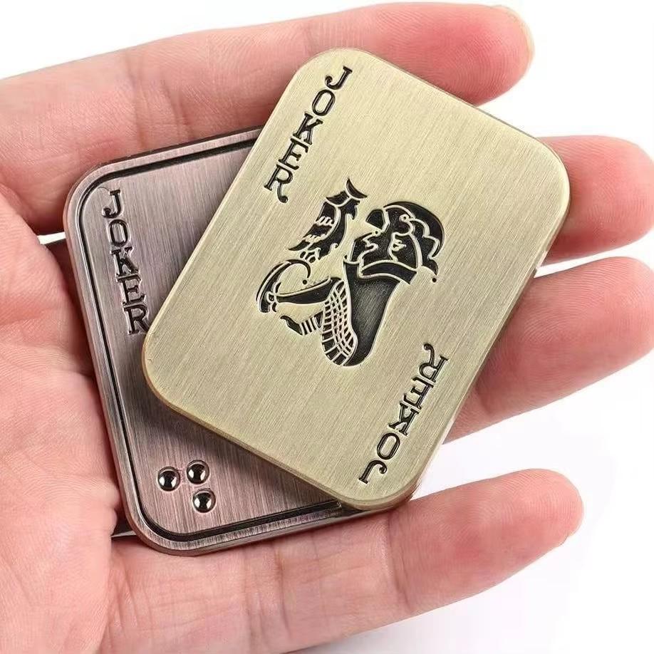 Metal Push Card Fidget Slider Poker Magnetic Haptic Coin Anxiety Adhd Stress Relief Toys Cool Edc Gadgets For Men Adults Gifts