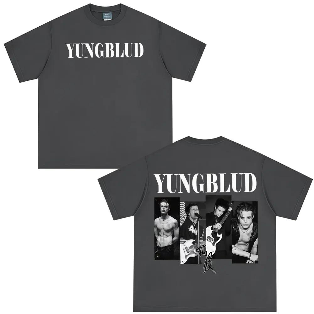 Рэпер Yungblud Тур IDOLS 2026 Футболки Мужские Женские Мода Винтажная Футболка Летние Большие Футболки с Коротким Рукавом Подарки для Фанатов