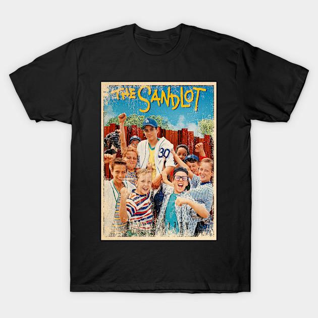 Asian Size Men Print T-shirt Vintage The Sandlot No-Cut Heat Transfer Print Cotton Tshirt