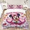 Good Minnie Mouse Print 3Pcs Bedding Setduvet Cover With 2 Bedropillowcase Home Birthday Gift