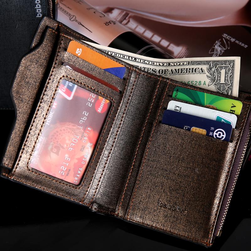 Мужской складной кошелёк из искусственной кожи