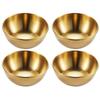 4pcs 2pcs Stainless Steel Golden Sauce Dishes Appetizer Seasoning Serving Dishes Sets Tray Spice Plates Kitchen Tableware