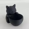 Мини Маленький Цветочный Горшок в Форме Кошки Уникального Дизайна Кактус Комнатное Растение с Дренажными Отверстиями Горшок для Суккулентов Настольное Украшение