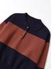European and American style, new women's clothing, foreign style, long-sleeved striped POLO knitted sweater 5536216