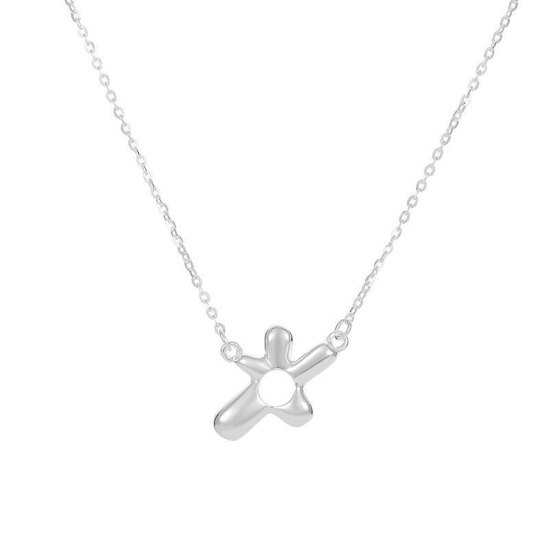 Ожерелье Banyan Tree S925 Silver Korean Flower для женщин – простое, модное украшение на ключицу