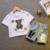 Cotton Fashion Baby Boys Sets Korean Kids Short Sleeves Clothes Suits Summer