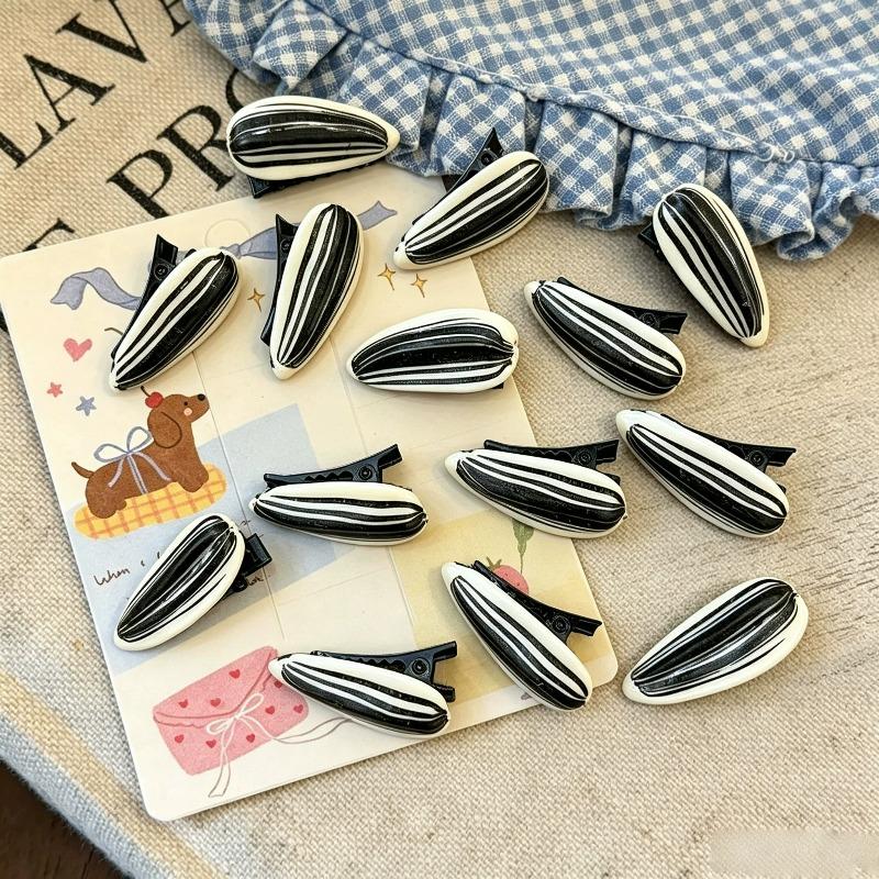 10-50pcs/set Simulation Fun Melon Seeds Hairpin Female Side Forehead Bangs Hairpin Summer Cute Funny Duck Bill Clip Headdress
