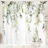 2 Pieces, Eucalyptus Leaf Flower Curtains - Semi Blackout - Very Suitable for Living Room, Bedroom, Kitchen, Home Decoration