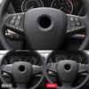 2PCS Carbon Fiber Car Steering Wheel Button Decals Cover Trim Stickers Accessories for BMW- X5 X6 E70 E71 2018-2013