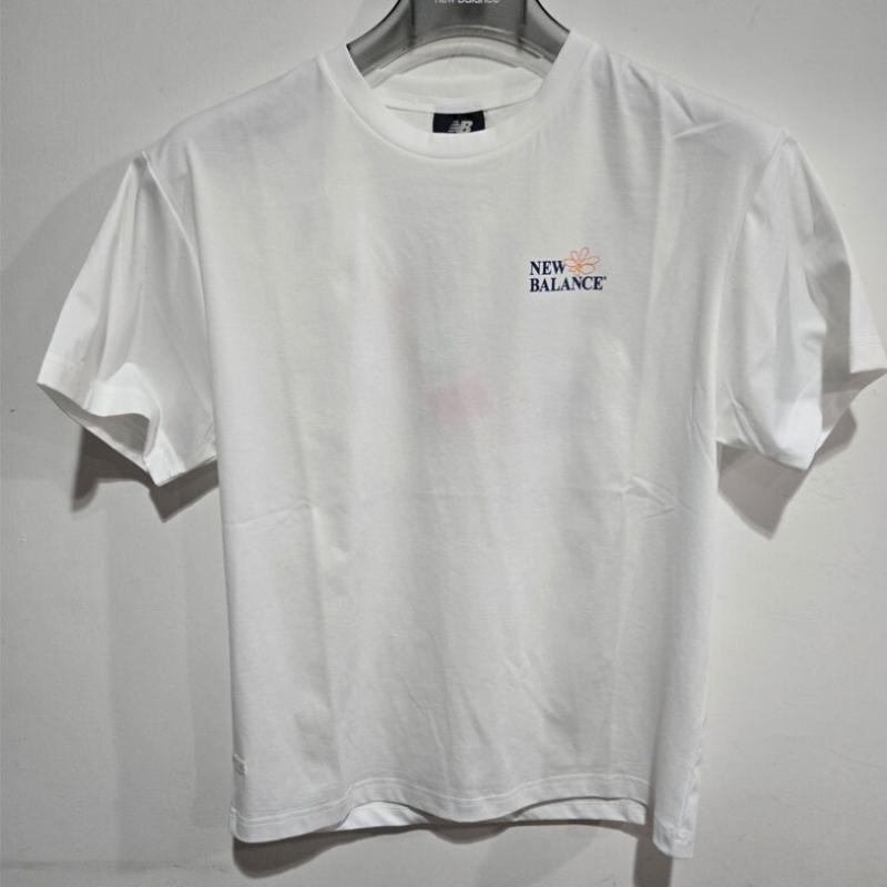 New Balance Футболка Uni Frozen Flower с коротким рукавом Nbnef31663 белая