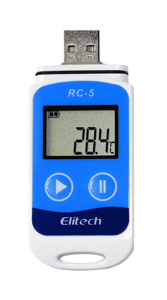 Elitech RC-5 USB-логгер температуры - Регистратор температуры - Регистратор данных - 32 000 точек - Легко записывает и анализирует температуру - Синий