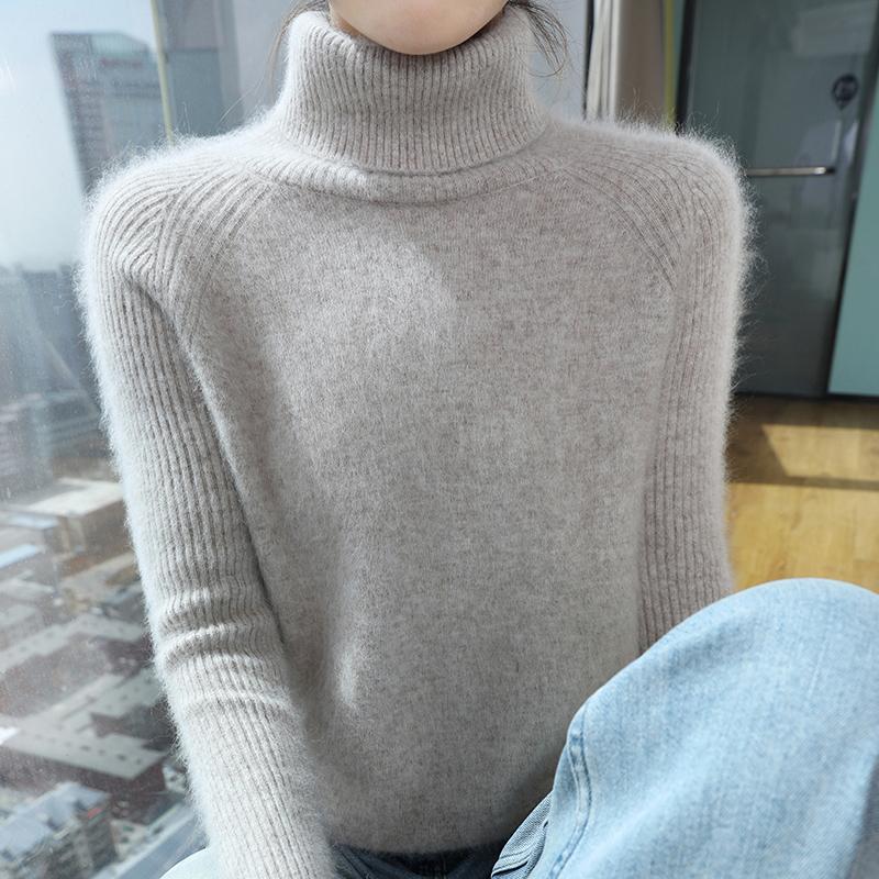 Женский кашемировый свитер Qinghe кашемир 30% кашемир 30% норка 30% шерсть 10% нейлон Женский осенне-зимний толстый кашемировый свитер мягкий и теплый