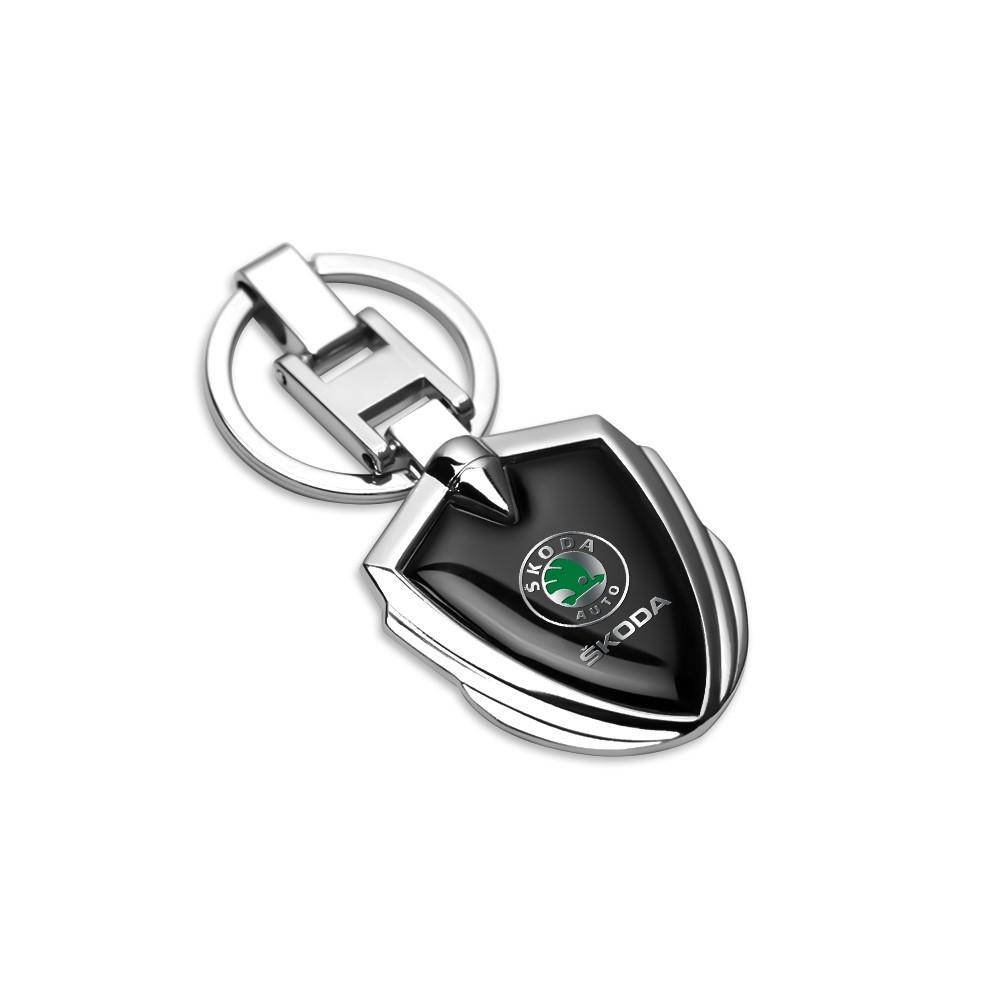 Metal Car Styling Keychain Key Rings Decoration Accessories For Skoda Rapid Fabia Octavia Yeti Superb VRS VII Kodiaq Scala Karoq kybf34