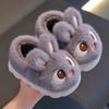 Children's Cotton Slippers, Cute Rabbits for Winter Girls, Warm and Fluffy Fur for Small and Medium-sized Children, Anti Slip Baby Home Shoes for Boys
