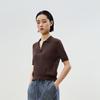LESS 2025 Summer Short Sleeve Polo Knit Top