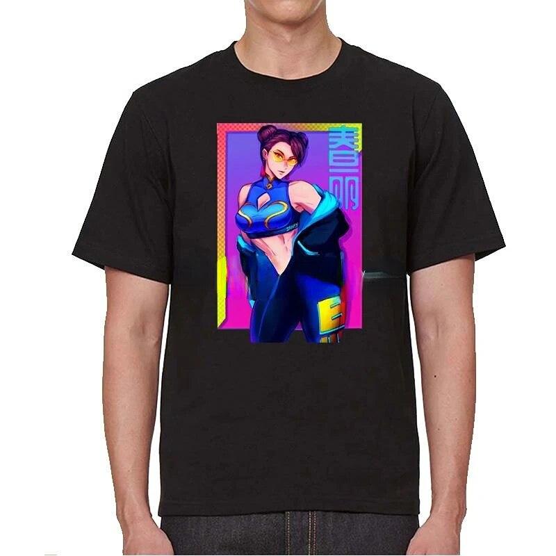 Street Fighter Chun Li футболка с принтом модная уличная стильная женская забавная футболка унисекс с короткими рукавами летние топы Harajuku уличная одежда