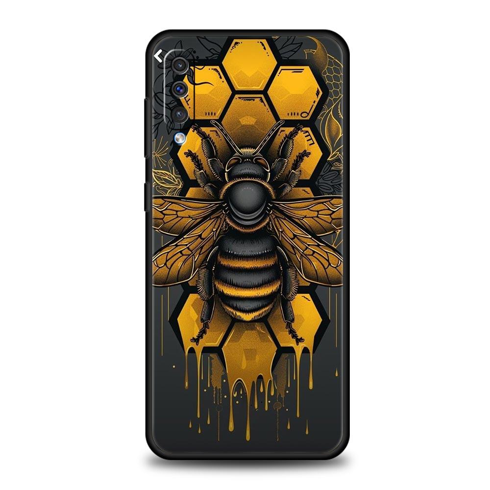 Honeybee Flower Pattern Phone Case for Samsung Galaxy A56 A36 A26 A16 A34 A24 A42 A22 A20 A12 A40 A30 A10 Soft TPU Cover Shell
