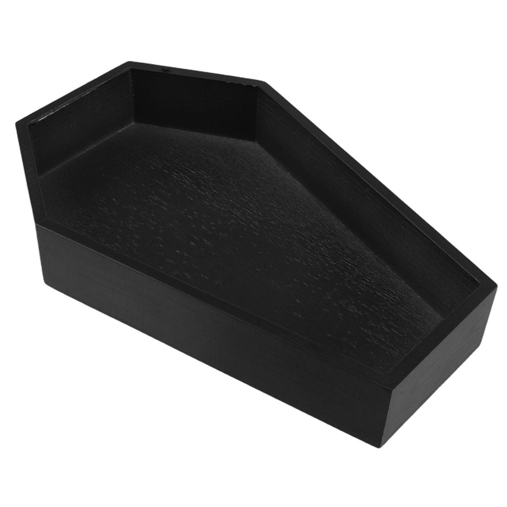 Gothic Wooden Coffin Tray 11x7inch Decorative Tray for Spooky Charcuterie Board Halloween Party Supplies Halloween Party Decor