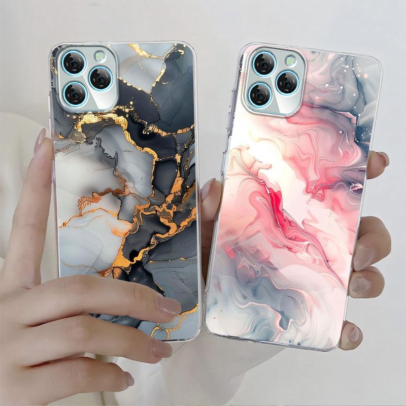 For Blackview A95 A100 A200 Pro A85 Case Protective Cover For Blackview A80S Marble Clear Soft Silicone Phone Case Cat Fundas