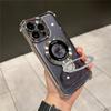 Роскошный чехол-подставка с гальваническим покрытием для iPhone 16E 15 Pro Max, прозрачный чехол для телефона для iPhone 11 12 13 14 Plus, защитная крышка
