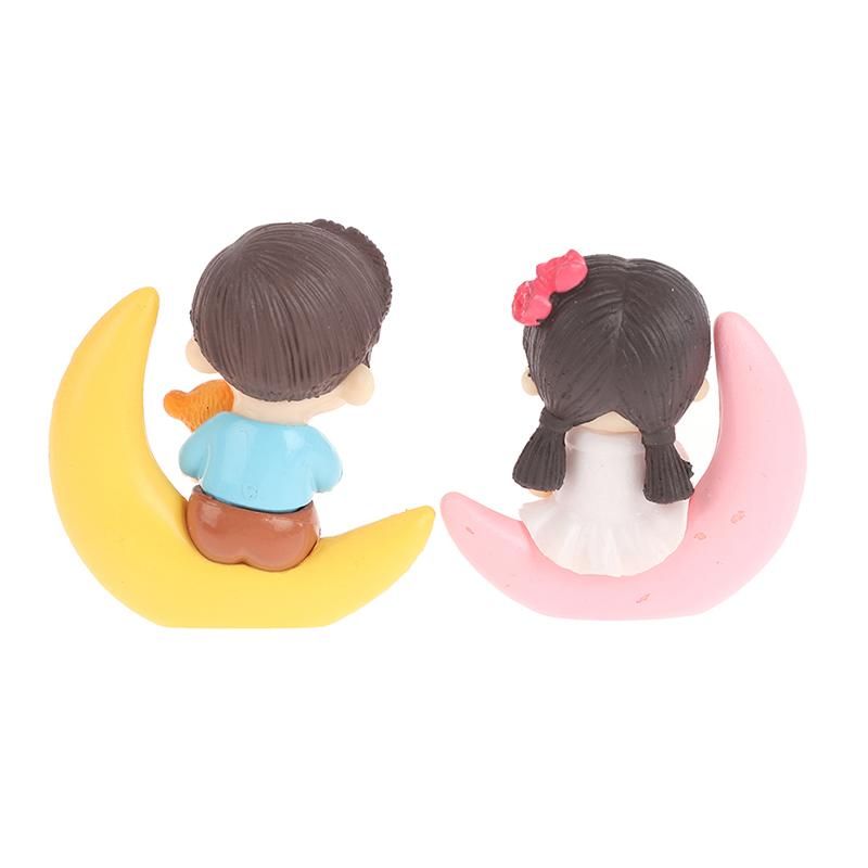 1 пара романтических фигурок лунной пары, украшения своими руками, бонсай, украшение домашнего стола