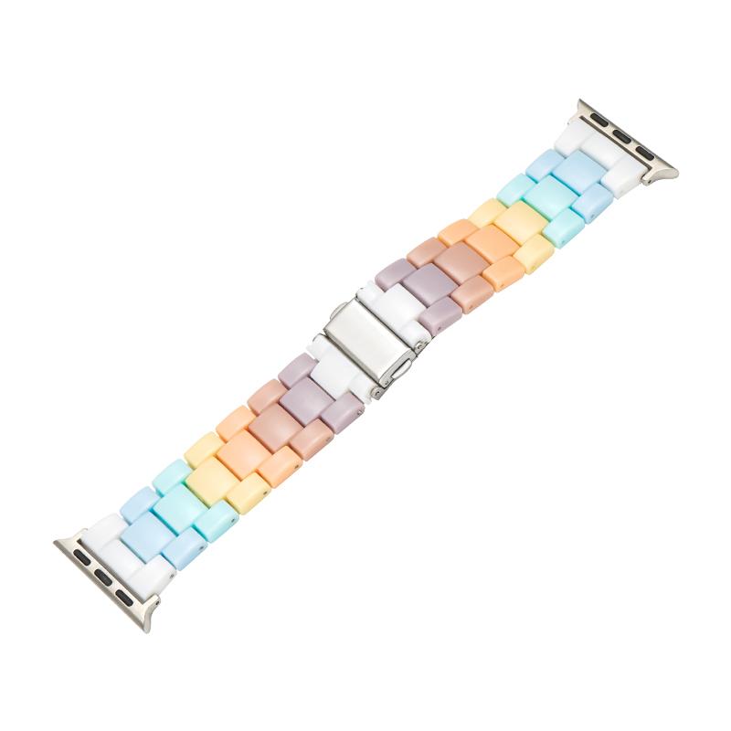 Для Apple Watch ремешок Candy Rainbow 8, 7, 6, 5, 4, 3 SE, 42 мм, 38 мм, 44 мм, 40 мм, модный ремешок для iWatch 41 мм, 45 мм, умные часы correa