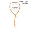 Ingemark Sexy Unique Twisted Flat Snake Long Chain Necklace for Women Vintage Weave Chest Link Choker Neck Jewelry Accessories