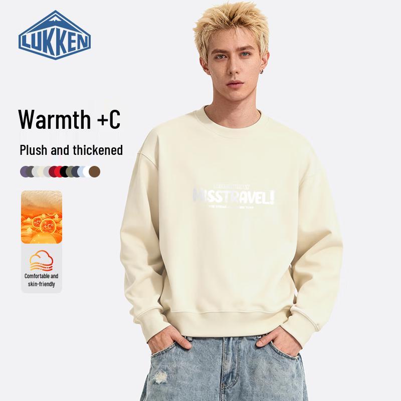 LUKKEN Мужской свитшот с круглым вырезом и флисовой подкладкой