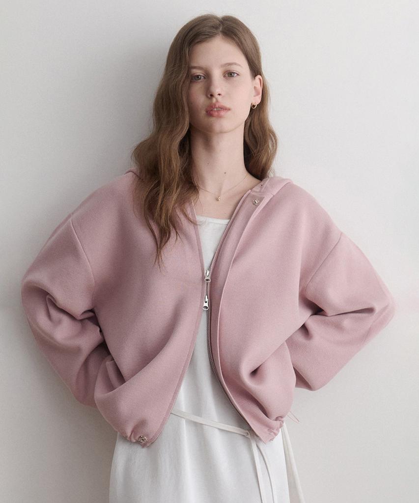LENAV Even Hood Knit Jacket (Pastel Pink)