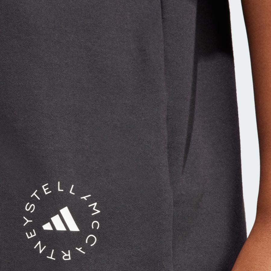 Adidas Свободная свободная футболка с короткими рукавами и круглым вырезом X Stella Mccartney, женские топы, черный IB6854