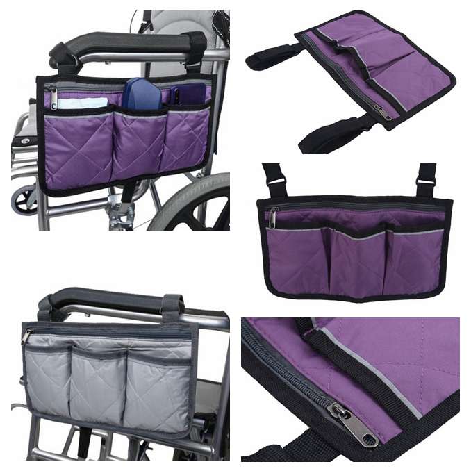Wheelchair Armrest Side Storage Bag Convenient Storage Bag Practical Wheelchair Armrest Storage Bag Home Supplies