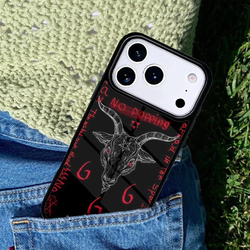Pentagram 666 Demonic Satanic mobile phone case Compatible with IPhone 17 16 15 14 13 12 11Pro Max 17 Air cover