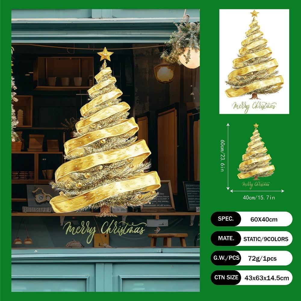 Snowflake PVC Christmas Window Stickers Electrostatic Reusable Christmas Window Decals Whole Sheet Xmas Wall Sticker Kids Room