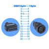 14-Pin to 16-Pin OBD2 Diagnostic Adapter Cable for Mercedes Benz Sprinter, Universal Full Pin Scanner Extender Cord