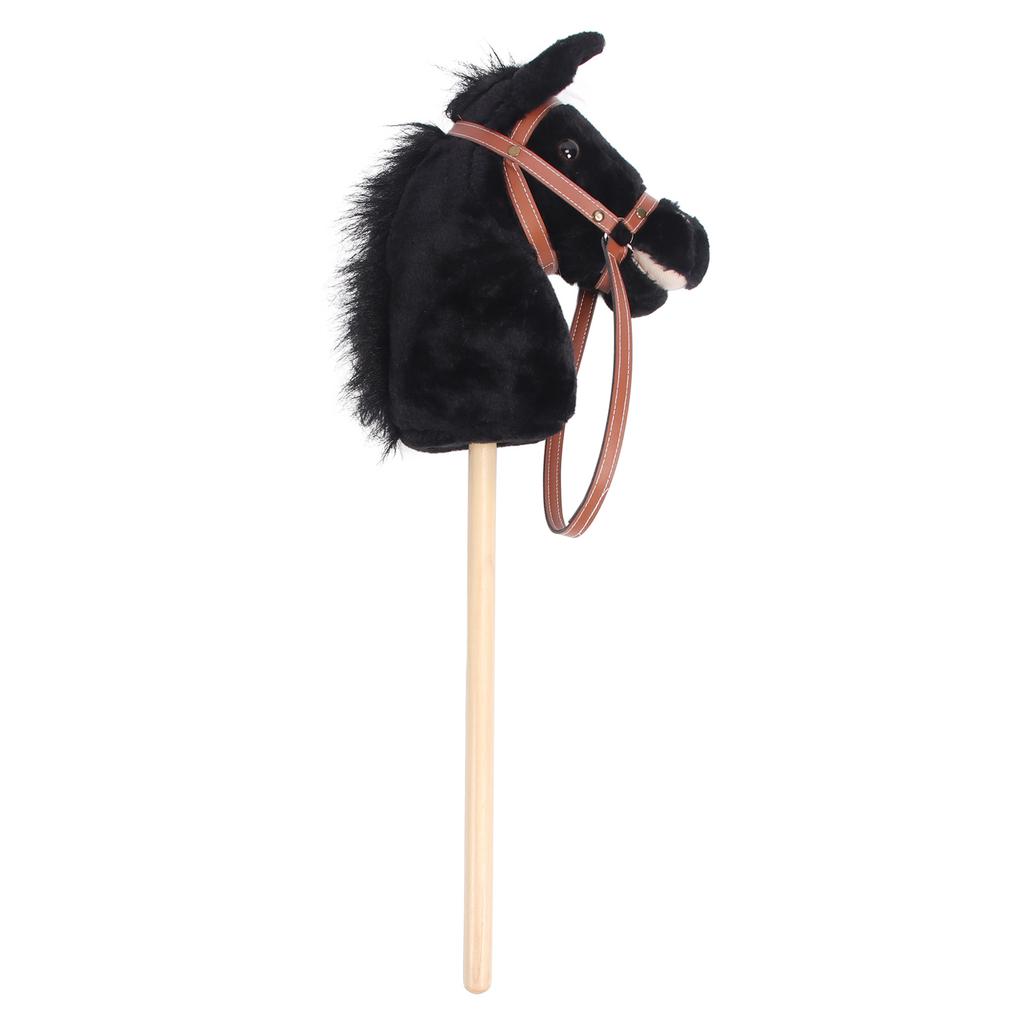 Plush Horse Riding Stick for Kids Balance Development Sturdy Wooden Pole Soft Plush Horse Head