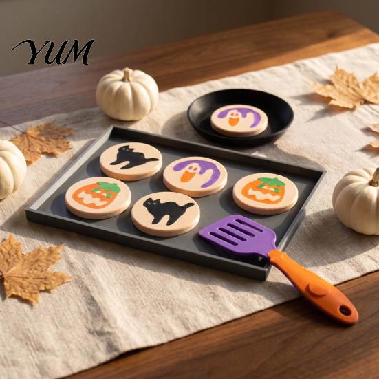 Interactive Holiday Toys 3D Printed Halloween Cookie Toy, Simulated Bakery Food Playset for Kids Toy Set Pretend Play And Seasonal Tabletop Decoration