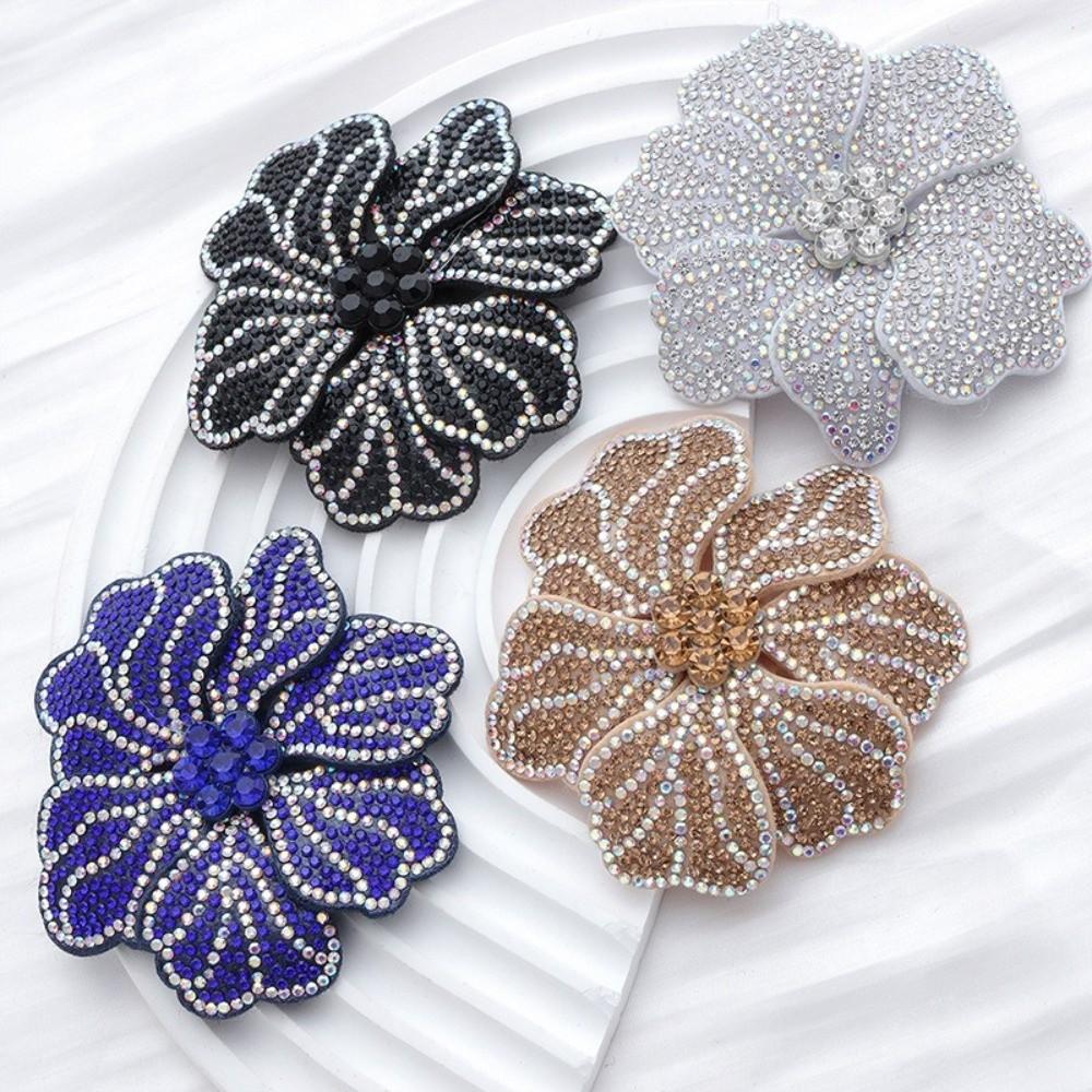 3D Rhinestone Flower Patches Sparkling Sew-On Applique New Jewelry Accessories Sewing Supplies