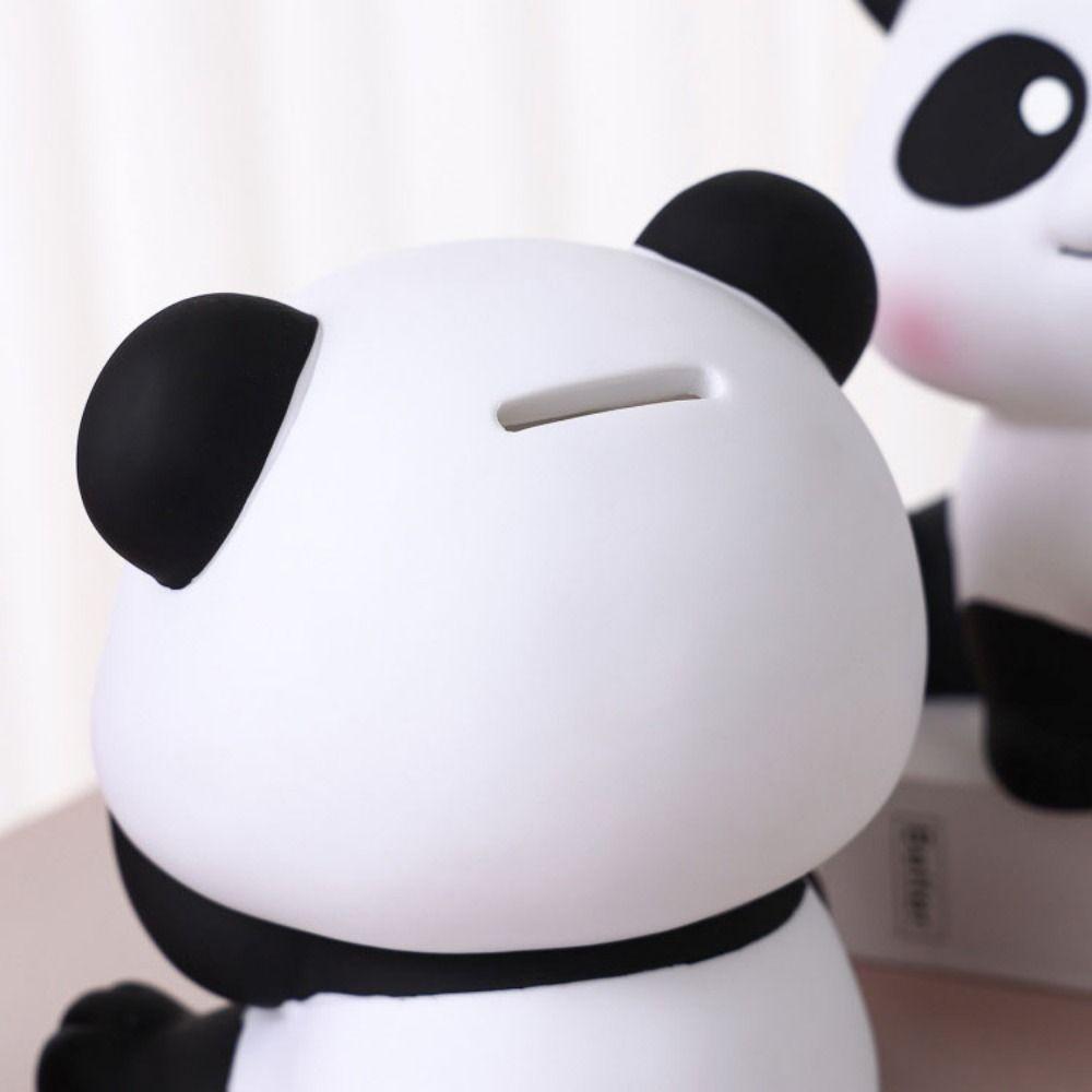 Cartoon Panda Piggy Bank Unbreakable Animals Ornaments Sitting Panda Saving Box  Desktop