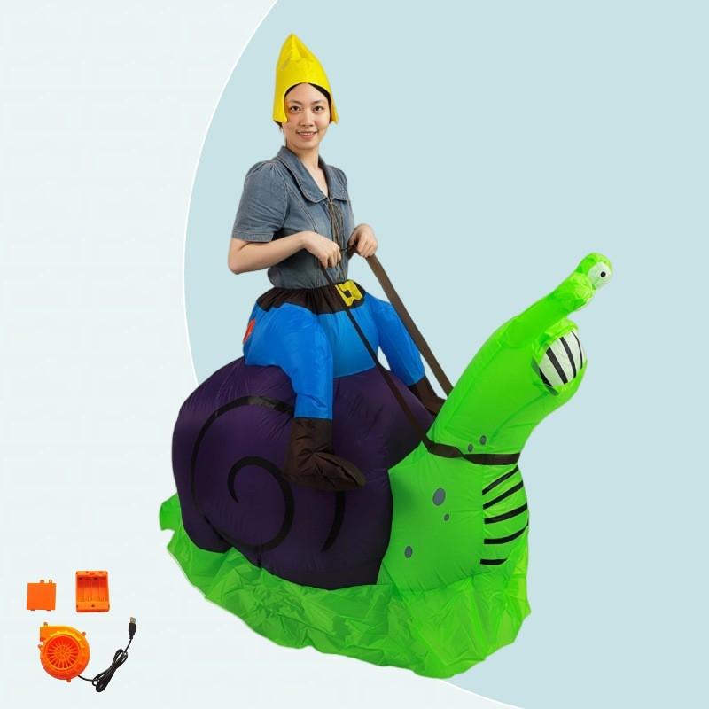 Inflatable Animal Costume Halloween Party Fun - Flamingo Ostrich Tiger Duck Elephant Camel Snail Adult Kids Size