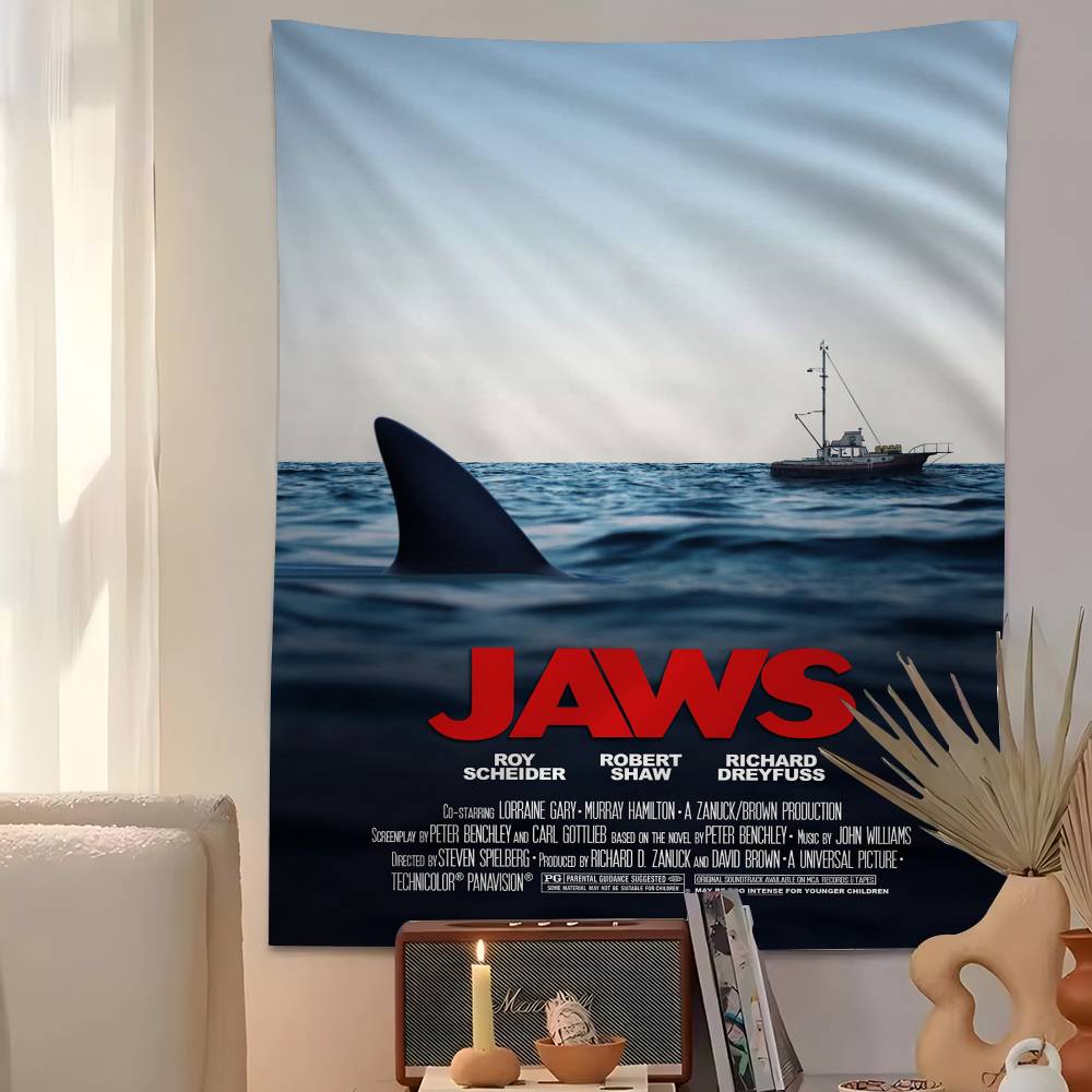 JAWS Movie Colorful Tapestry Wall Hanging Bohemian Wall Tapestries Mandala Wall Art Decor