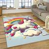 Cute Unicorn Girl Gift Cartoon Carpet Rug for Home Living Room Bedroom Sofa Doormat Decor,Kid Play Area Rug Non-slip Floor Mat