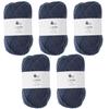 Пряжа из натуральной шерсти Knitworm Lana Medium 40г Набор из 5 мотков Носки, Вес, (приблизительно. 148м), (10. черника)