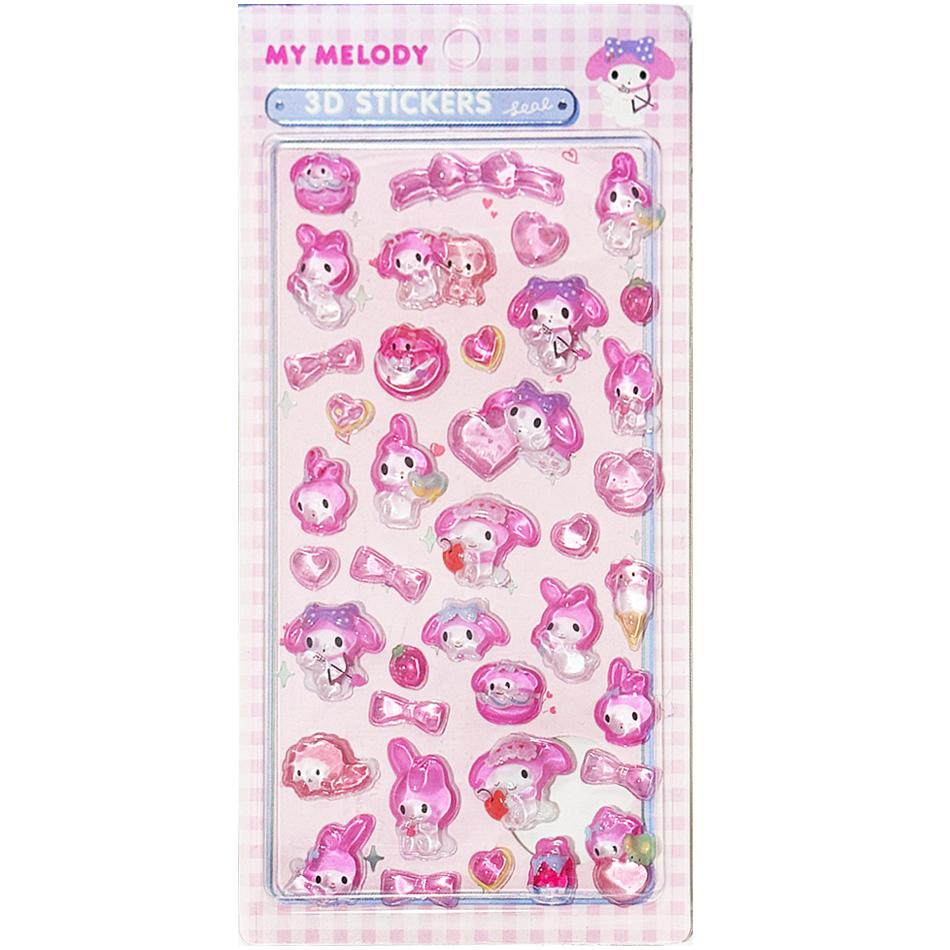 1/8Pcs 3D Sanrio Stickers Anime Sanrio Kuromi Hellokitty My Melody Cinnamoroll Hangyodon Bag Cases Decoration Birthday Gifts