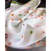 Floral Printed Silk Like Square Scarf For Women Elegant Summer Sun Protection