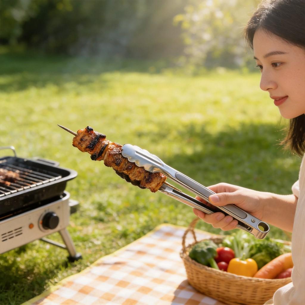 Outdoor Picnic Barbecue Tool Clips With Hightemperature Resistance For Camping And Family Grilling